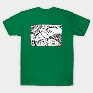 Ink drawing - Tangle Sheep Pasture T-Shirt